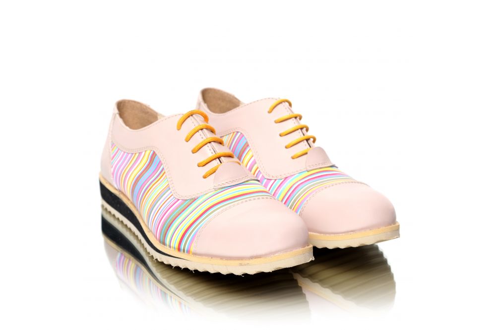 Pantofi de dama colorati din piele naturala Pantofini Candy 