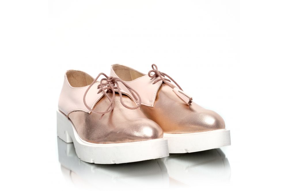 Pantofi de dama oxford din piele naturala Pantofini Pearl 