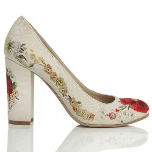 Pantofi dama cu print unicat si interior din piele naturala Pantofini Harmony
