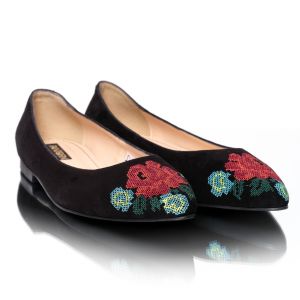 Pantofi din piele naturala intoarsa Pantofini ROSES